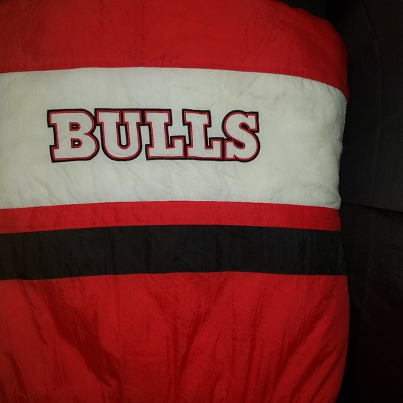 Vintage 90's Russell Locker Line NBA Chicago Bulls Red Zippered Jacket Mens XXL - Picture 11 of 14